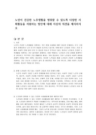 노인이 건강한 노후생활을 영위할 수 있도록 다양한 사회활동을 지원하는 방안에 대해 자신의 의견을 제시하시오