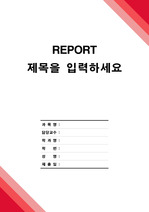 보고서 레포트 표지