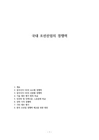 국내 조선산업의 경쟁력
