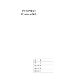 담관염(cholangitis) 간호과정 (간호진단 5개, 간호과정 3개) A++