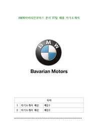 BMW바바리안모터스 본사 IT팀 채용 자기소개서