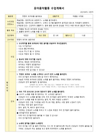 유아음악교육 새노래 지도 멋쟁이 토마토 모의수업 계획안