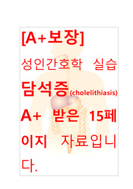 [A+보장]성인간호학실습 담석증(cholelithiasis) 컨퍼런스, 케이스스터디, 간호진단, 간호과정 15페이지 자료입니다.