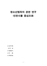 청소년범죄에 대하여 - 인천시를 중심으로