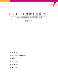 CPTED 전략 - 인천남동구를 중심으로 중간고사 A+과제