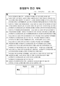 특성화교육사례실천연구대회 환경분야 월별 자기실적 확인서