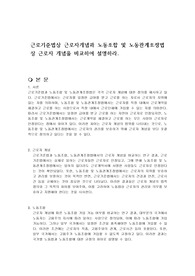 근로기준법상 근로자개념과 노동조합 및 노동관계조정법상 근로자 개념을 비교하여 설명하라.