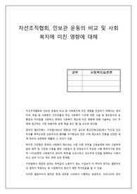 자선조직협회, 인보관 운동의 비교 및 사회복지에 미친 영향에 대해
