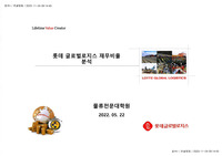&quot;물류전문대학원 MBA과정 물류회계론 과제 - 롯데글로벌로지스의 재무비율 분석&quot;에 대한 내용입니다.
