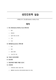 성인간호학실습 당뇨발(DM Foot), 절단술(Amputation) 간호과정(감염의 위험, 불안정한 혈당수치의 위험)