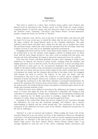 A book report &quot;Hatchet by Gary Paulsen&quot;