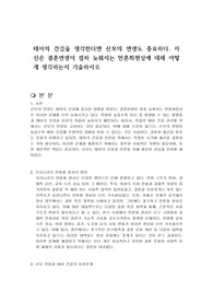 태아의 건강을 생각한다면 산모의 연령도 중요하다. 자신은 결혼연령이 점차 늦춰지는 만혼화현상에 대해 어떻게 생각하는지 기술하시오