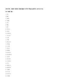 화훼산업론 화훼식물 30여종 조사 레포트
