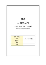 산과_조기양막파열_A+자료_간호진단3개
