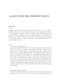 wcc운동과 한국교회 분열과 연합에 대하여 기술하시오