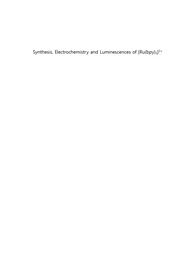 Synthesis, Electrochemistry and Luminescences of [Ru(bpy)3]2+