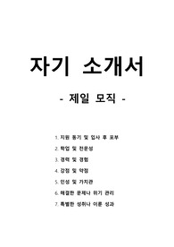 자기 소개서 - 삼성 제일모직