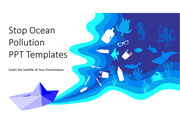바다 오염 플라스틱 고급 PPT 템플릿 다이어그램 그래픽 타입 flow 차트 아이콘