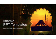 이슬람 사원 일몰 종교 고급 PPT 템플릿 다이어그램 그래픽 타입 flow 차트 아이콘