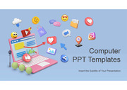 IT 소셜 미디어 인맥 친구 고급 PPT 템플릿 다이어그램 그래픽 타입 flow 차트 아이콘