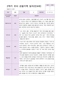 유아관찰일지 2학기 만 4세 19명