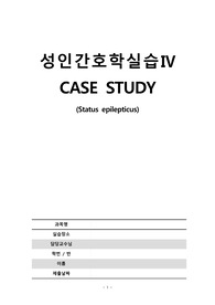 뇌전증 지속증 케아스 스터디 a, 간호진단 5개, 간호과정 3개