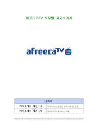 아프리카TV 직무별 자기소개서