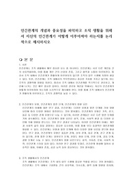 인간관계의 개념과 중요성을 파악하고 조직 생활을 위해서 자신의 인간관계가 어떻게 이루어져야 하는지를 논리적으로 제시하시오