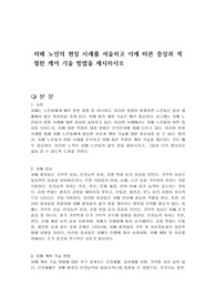 치매 노인의 현장 사례를 서술하고 이에 따른 증상과 적절한 케어 기술 방법을 제시하시오