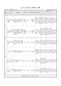 초등학교 도덕 및 영어 수행평가 계획서 예시입니다.