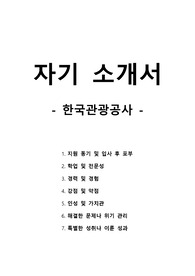 자기 소개서 - 한국관광공사
