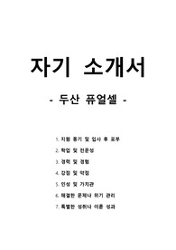 자기 소개서 - 두산퓨얼셀