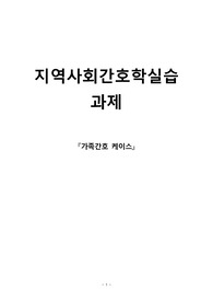 지역사회간호학실습 A+ 가족간호 사례보고서 (간호진단&amp;간호과정 3개)