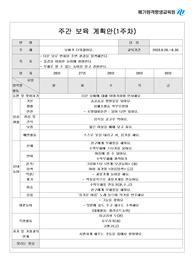 주간보육계획안(만 2세)