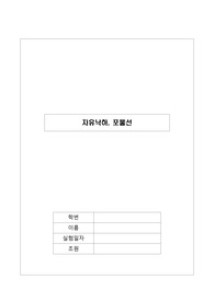 과고 물리 1등급의 자유낙하, 포물선 실험보고서