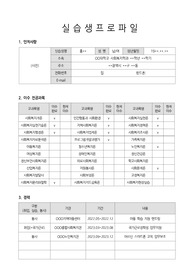 사회복지사가 알려주는 사회복지현장실습 실습생 프로파일 예시
