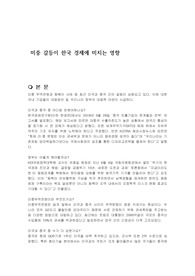 미중 갈등이 한국 경제에 미치는 영향