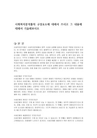 사회복지분석틀의 구성요소에 대해서 쓰시고 그 내용에 대해서 기술해보시오