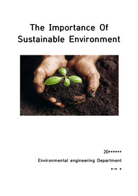 [대학교 영문 레포트]_지속가능한 발전의 중요성_The Importance Of Sustainable Environment_환경, 자연, 경제 과목