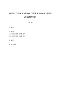 자신의 대인관계 동기와 대인관계 신념에 대하여 분석해보시오.