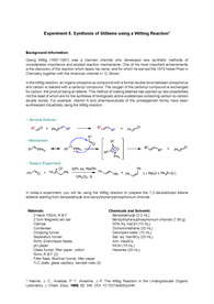 A+ 받은 유기화학실험 2_ Exp 5_Synthesis of Stilbene_Witting Reaction (실험방법, 프리랩, 랩리포트 모음)