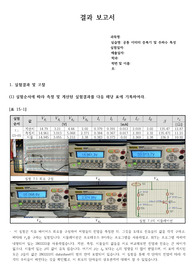[알기쉬운 기초 전기 전자 실험 (문운당)] 10. 공통 이미터 증폭기 및 주파수 특성 결과보고서 (A+)