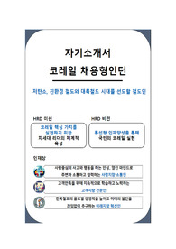 코레일 채용형인턴 자기소개서 4가지 항목 답변과 및 작성Tip