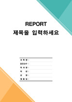 레포트표지 보고서표지