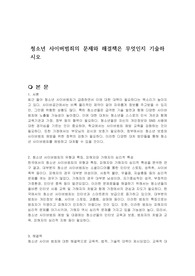 청소년 사이버범죄의 문제와 해결책은 무엇인지 기술하시오