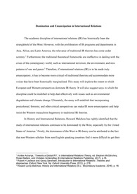 Domination and Emancipation in International Relations