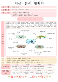 유치원 어린이집 계획안- 12월 월안 겨울 -만5세(7세), 놀이 마인드맵
