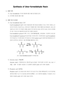 [중합공학실험]Synthesis of Urea-formaldehyde Resin