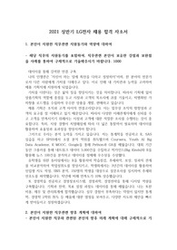 2021 상반기 LG전자 채용 합격 자소서