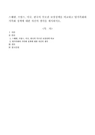 스웨덴, 프랑스, 미국, 한국의 부모권 보장정책을 비교하고 탈가족화와 가족화 정책에 대한 자신의 생각을 제시하시오